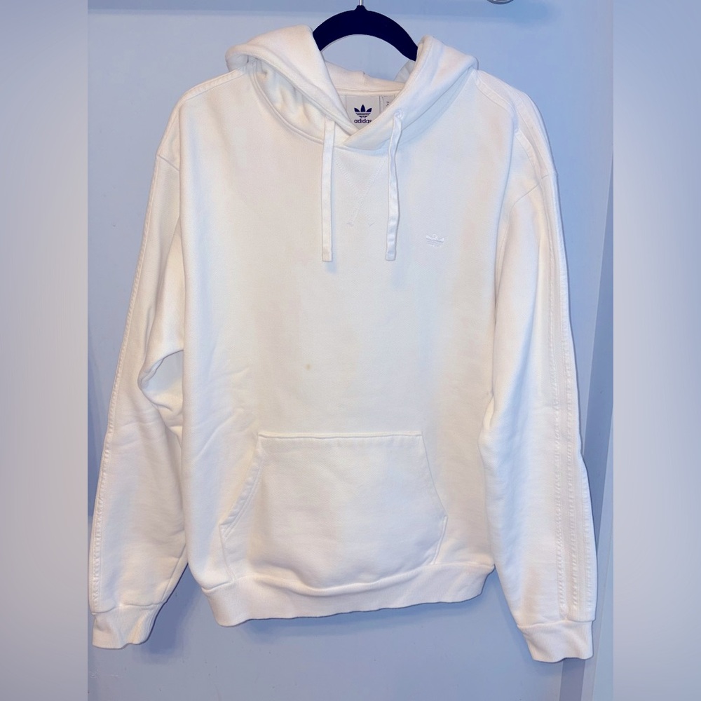 White Adidas Hoodie Size M